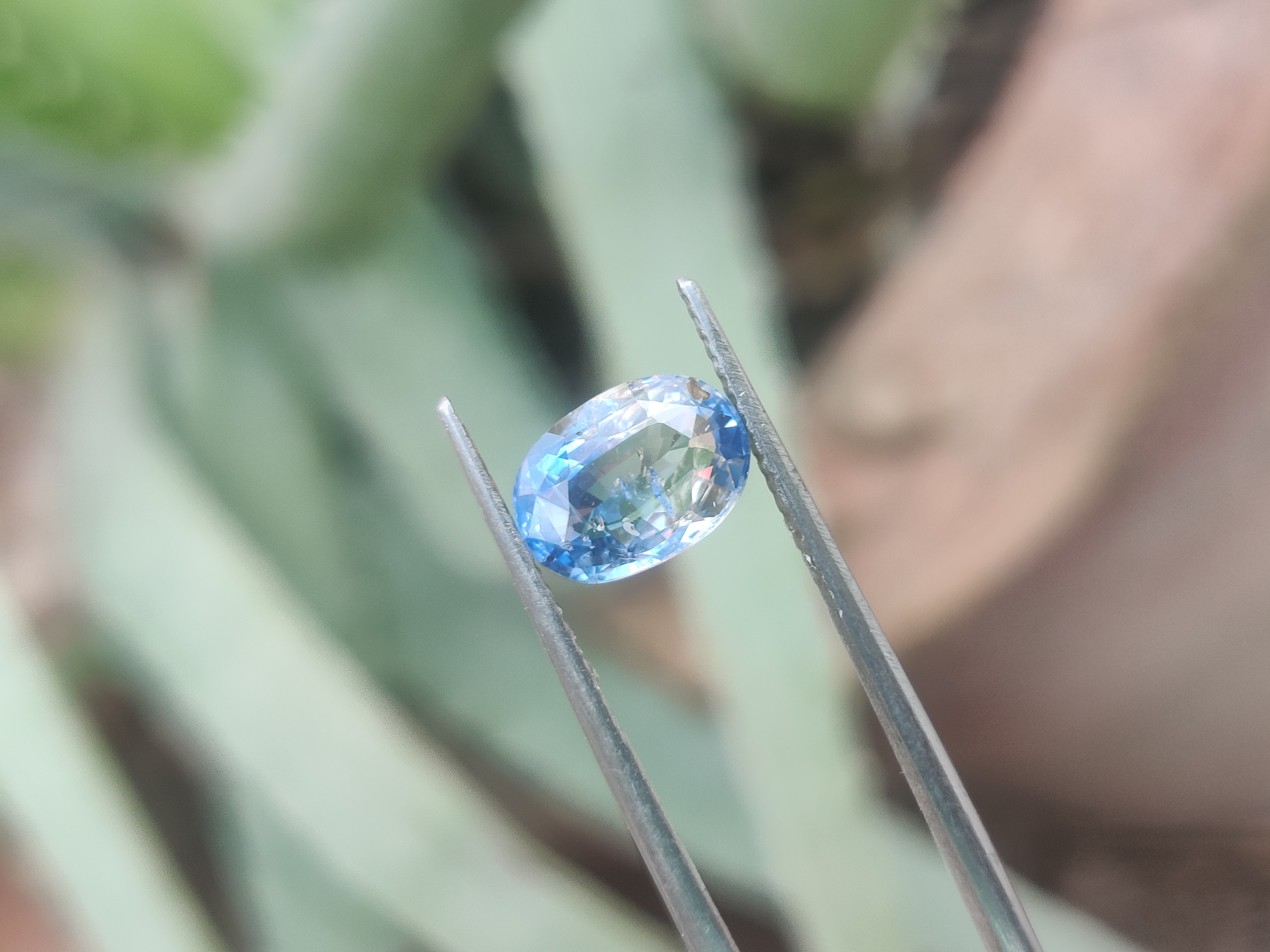Natural Bi Color Ceylon Sapphire 2.58 Caret unheated untreated view 3