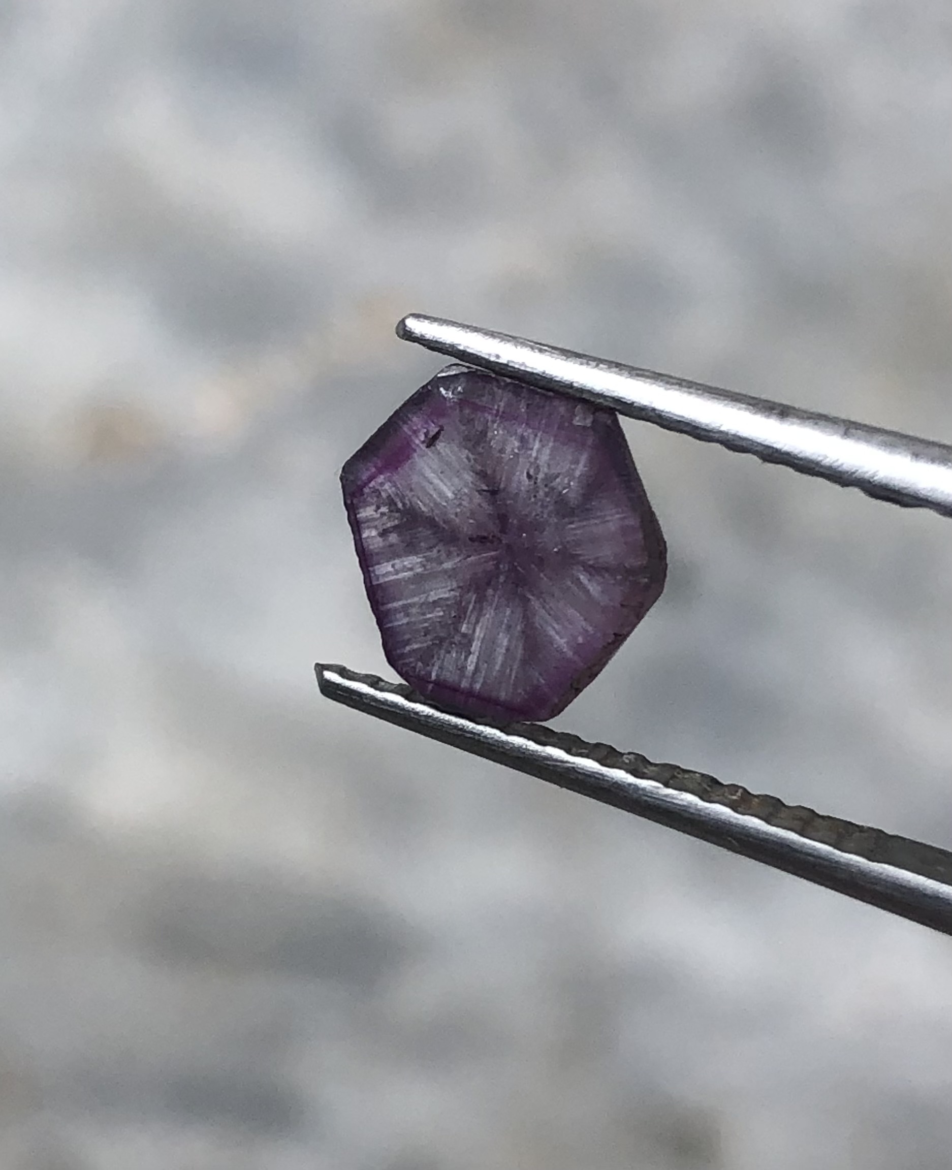 Natural Trapiche Kashmir Sapphire view 1